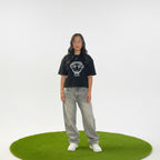 Viper cropped T-Shirt in black