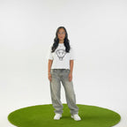 Viper cropped T-Shirt in white