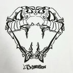 Viper cropped T-Shirt in white