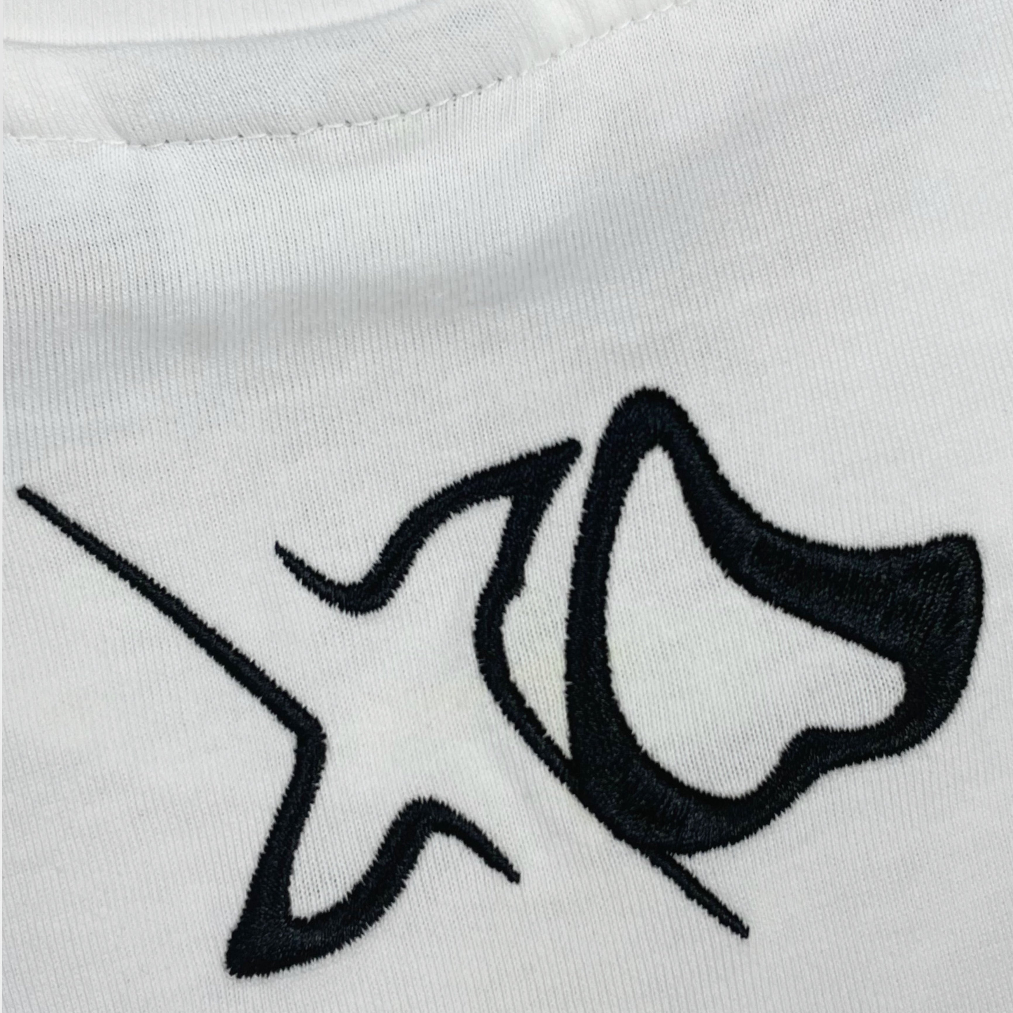 Viper cropped T-Shirt in white