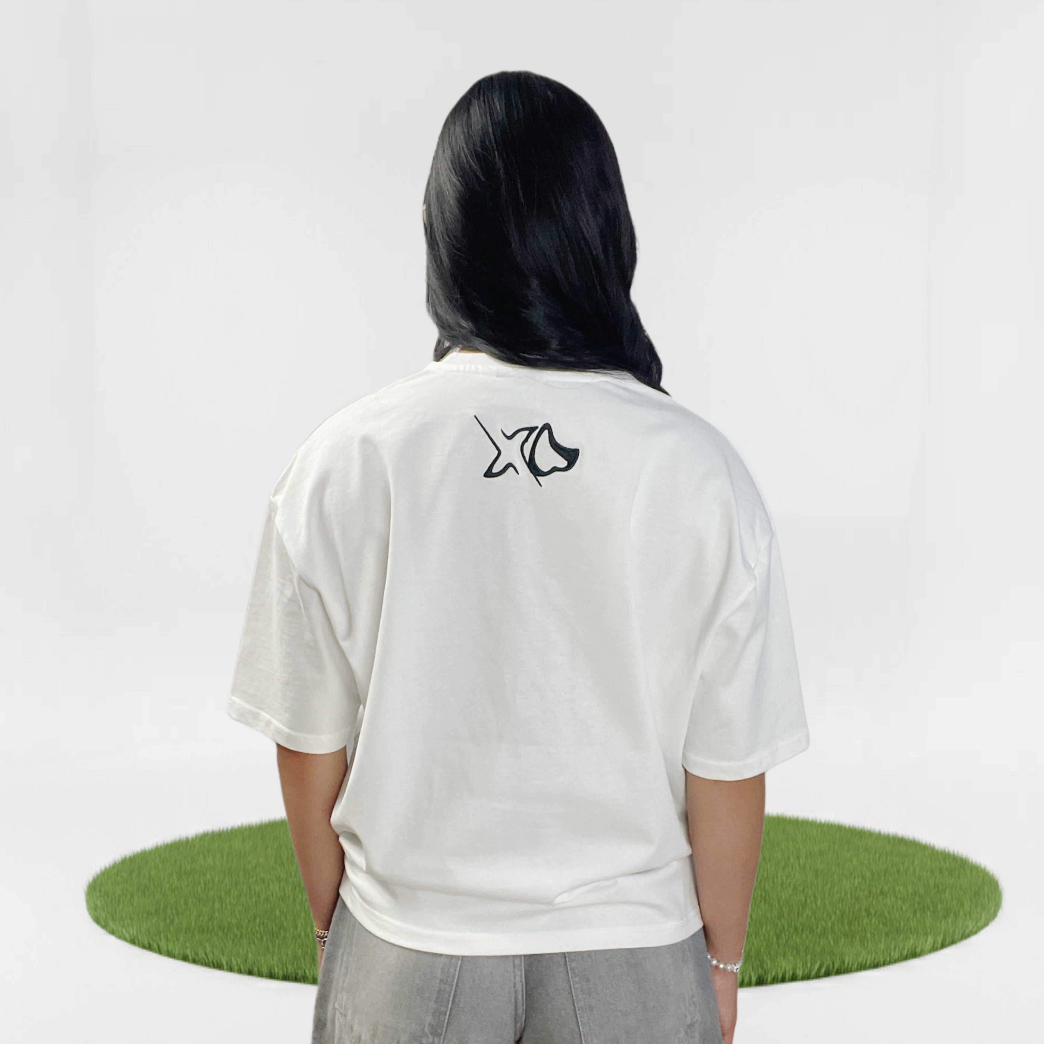 Viper cropped T-Shirt in weiß